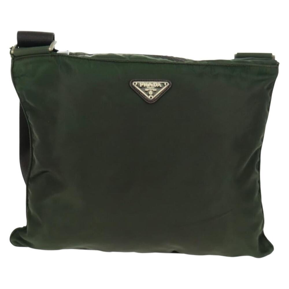 Prada Nylon Shoulder Bag Khaki Green